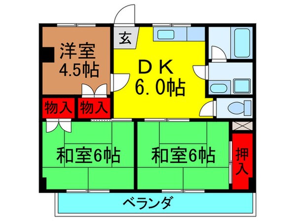 コーポラス美光の物件間取画像